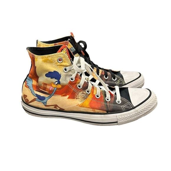 Converse Looney Tunes High Top Sneakers Road Runner & Wile E. Coyote 11 - Picture 1 of 8